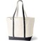 Lands' End Lands End Natural Open Top Canvas Tote Naturalblack Large Regular Handle