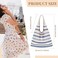 Sightor Crochet Tote Bag Mesh Beach Bag Knit Summer Hobo Bag Vacation Boho Tote Bag for Women Blue Line