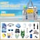 SRISE Mesh Beach Tote for Family Large Beach Bag for Toys Vacation Essentials White