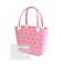 UeKeKicg Medium Beach Bag Rubber Beach Tote Bag Waterproof Washable Durable Open Beach Bag Tote for Beach Boat Pool Sports Lotus Root Starch