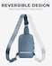 CHOLISS Sling Bag for Women and Men Unisex Adults Lake Blue 47 inches 4 Pockets Nylon Extended Strap Locking Zipper Closure
