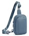 CHOLISS Sling Bag for Women and Men Unisex Adults Lake Blue 47 inches 4 Pockets Nylon Extended Strap Locking Zipper Closure