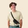 DALIX 3 Pocket Fanny Pack in Black