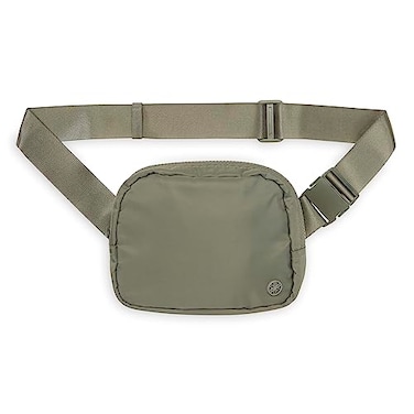 Gaiam Sidekick Waist Pack Storage Belt Bag for Women And Men Adjustable Belt With Lightweight Pouch For The Gym Studio Olive