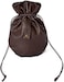 Coskidz Haikyuu Medieval PU Leather Pouch Leather Drawstring Pouch Coin Purse Storage Renaissance Dice Bag S Brown
