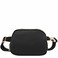 FashionPuzzle Lightweight Soft PU Pebbled Leather Sling Fanny Pack Belt Bag with Gold Metal Buckle Black
