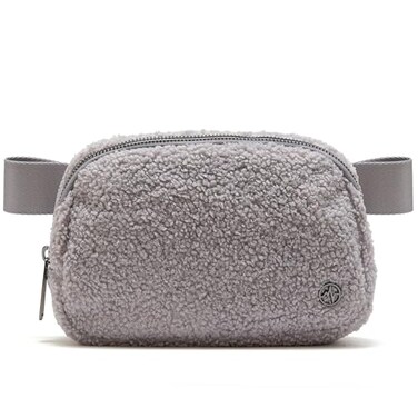 Pander Fanny pack Everywhere Fleece Belt Bag for Women and Men with Adjustable strap Belt 1L Light Grey