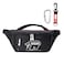 RE ROUGH Rough Enough Crossbody Bag for Men Large Black Fanny Pack 65L Water Resistant for Travel Essentials EDC with Zippers Adjustable Strap