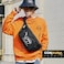 RE ROUGH Rough Enough Crossbody Bag for Men Large Black Fanny Pack 65L Water Resistant for Travel Essentials EDC with Zippers Adjustable Strap
