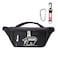 RE ROUGH Rough Enough Crossbody Bag for Men Large Black Fanny Pack 65L Water Resistant for Travel Essentials EDC with Zippers Adjustable Strap
