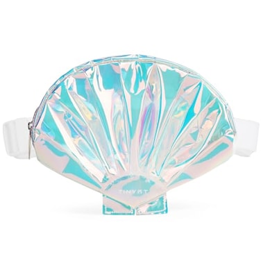 TINYAT Seashell Fanny Pack for Women Waterproof Waist Pack Cute Belt Bag with Adjustable Strap for Outdoor Party TravelT1956
