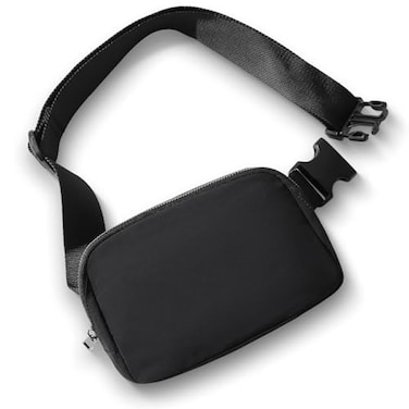 TOBVZOO Unisex Mini Fashion Waist Packs Water Resistant Adjustable Strap 1 Main Compartment 3 Mesh Slots 1 Back Zipper Pocket Black