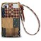 Bella Taylor Cell Phone Wristlet Wallet for Women with Smartphone Pocket and RFID Protection Primitive Patch Navy Patchwork