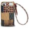 Bella Taylor Cell Phone Wristlet Wallet for Women with Smartphone Pocket and RFID Protection Primitive Patch Navy Patchwork