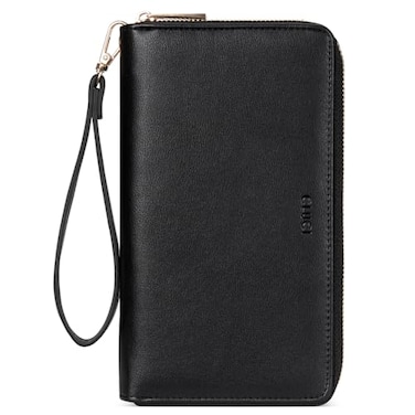 CLUCI Womens Large PU Leather Wristlet Wallet Purse with RFID Blocking Zip Around Card Holder Ladies Travel Clutch