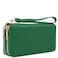 FashionPuzzle Double Zip Around PU Leather Wristlet Wallet Kelly Green