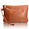 K.E.J. KEJ Wallet Brown Wristlet Clutch Bag with Wrist Strap Womens Wristlet Handbag