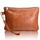 K.E.J. KEJ Wallet Brown Wristlet Clutch Bag with Wrist Strap Womens Wristlet Handbag