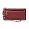 NGIL Genuine Leather Wristlet Zippered Wallet for Women Hand Clutch Wallet Real Leather Red
