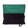 JNB Soft Faux Suede Color block Wristlet Emerald Large