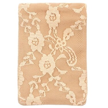 Braza Secret Stash Lace Bra Travel Pocket Pouch Beige One Size
