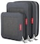 LeanTravel Premium Compression Packing Cubes for Travel Suitcase Organizer Bags with Double Zipper Breathable Mesh Panel Space Saving Carry On Luggage Essentials 6Pack Pink Stripes