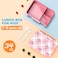 ACESAK Backpack for Girls Bento Box with Insulated Lunch Bag Pencil Case Utensils Set for Kids 4 Leakproof Compartments Removable Tray Lunches or Snack Container for School Pink