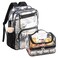 BORMELUN Organized with Our Clear Backpack and Lunch Bag Sets for Kidsclear backpack and double lunch bag setblack