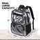BORMELUN Organized with Our Clear Backpack and Lunch Bag Sets for Kidsclear backpack and double lunch bag setblack