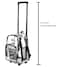 K-Cliffs KCliffs Rolling Clear Backpack Heavy Duty Bookbag Quality See Through Workbag Travel Daypack Transparent School Book Bags wWheels Black