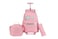 kingdisen Rolling travel Laptop Backpack for school Teens Girls STAR HEART PINK