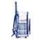 NiceAndGreat Rolling Clear Backpack Heavy Duty Bookbag Quality See Through Workbag Travel Daypack Transparent School Book Bags with Wheels Royal Blue