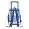 NiceAndGreat Rolling Clear Backpack Heavy Duty Bookbag Quality See Through Workbag Travel Daypack Transparent School Book Bags with Wheels Royal Blue