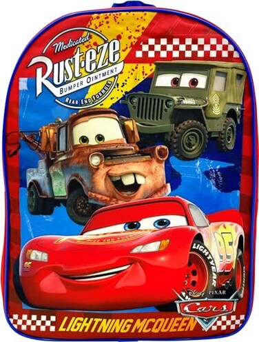 Ruz Kids Licensed Cars 15 Inch School Bag Backpack Cars RustEze Large