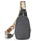 KFXFENQ Sling Bag for Women PU Leather Small Crossbody Backpack Multipurpose Chest Cycling Dark Grey