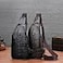 NEX GEN REMIX Crocodile Leather Sling Bag Crossbody Backpack for Men Women Unisex Black