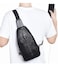 NEX GEN REMIX Crocodile Leather Sling Bag Crossbody Backpack for Men Women Unisex Black