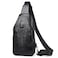 NEX GEN REMIX Crocodile Leather Sling Bag Crossbody Backpack for Men Women Unisex Black