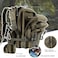 Hannibal Tactical 45L MOLLE Assault Backpack Tactical Backpack Military Army Camping Rucksack with Bottle Holder 3Day Pack Trip wUSA Flag Patch DRings Olive