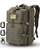 Hannibal Tactical MOLLE Assault Backpack Tactical Backpack Military Army Camping Rucksack 3Day Pack Trip wUSA Flag Patch DRings Olive