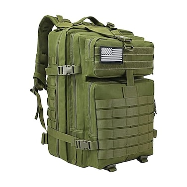 WOLT Military Tactical Backpack for Men 45L Molle Backpack 3 Day Assault Pack Bug Out Bag Heavy Duty Rucksack for Hiking GymArmy Green
