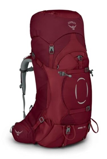 Osprey Ariel 55L Womens Backpacking Backpack Claret Red WXSS