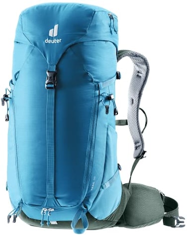 Deuter Trail 30L Backpack for Biking Hiking Trekking with Narrow Fit UFrame Superior Breathability WaveIvy