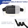 YOVERGA Crossbody Fanny Pack 15L Small Sling Bag Water Resistant Handled Pouch with Adjustable Strap D Ring for Travel Running Hiking EDCGrey