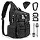 G4Free Large Tactical EDC Sling Bag Backpack Military Molle Bag Single Strap Shoulder Backpack for Men Black