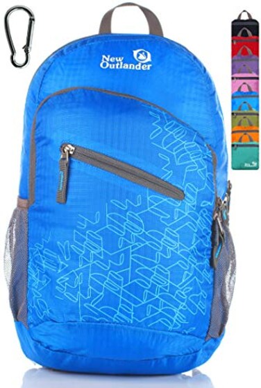 Outlander Packable Handy Lightweight Travel Hiking Backpack DaypackLight Blue