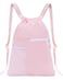 BAVELOE Drawstring Backpack with Mesh Pocket Water Resistant String Beach Swim Sports Gym for Women Men Pink
