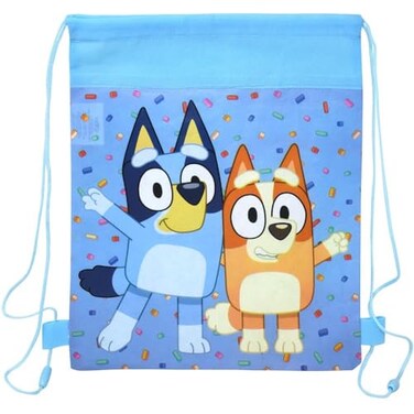 Fast Forward Bluey and Bingo Drawstring Sling Bag NonWoven