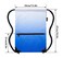 HOLYLUCK Drawstring Backpack Bag Sport Gym Sackpack gradient blue