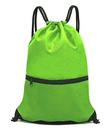 HOLYLUCK Drawstring Backpack Bag Sport Gym Sackpack green